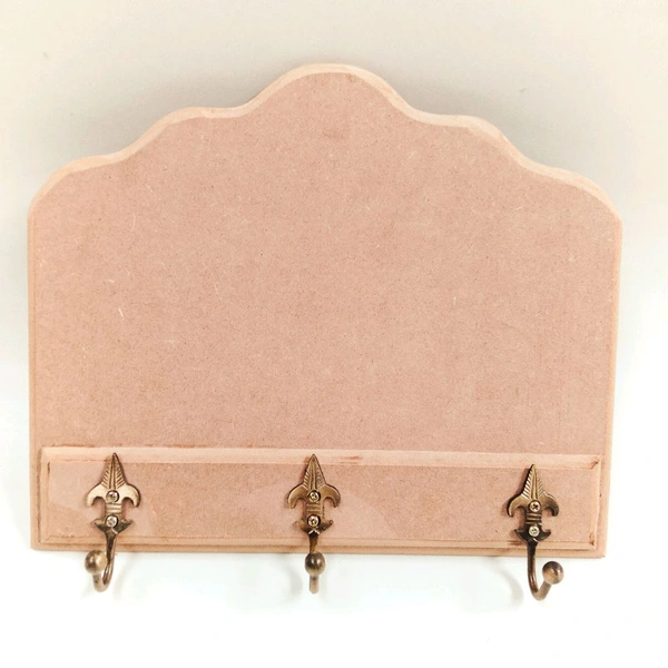 Vintage Key Holder With Brass Hooks