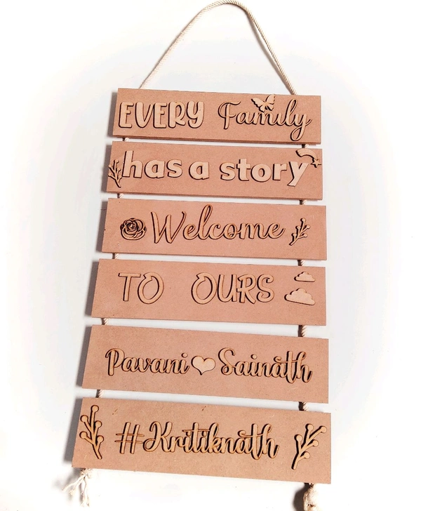 Sentiment Plank Family Name Board