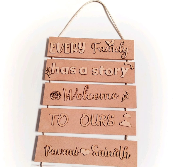 Sentiment Plank Family Name Board 