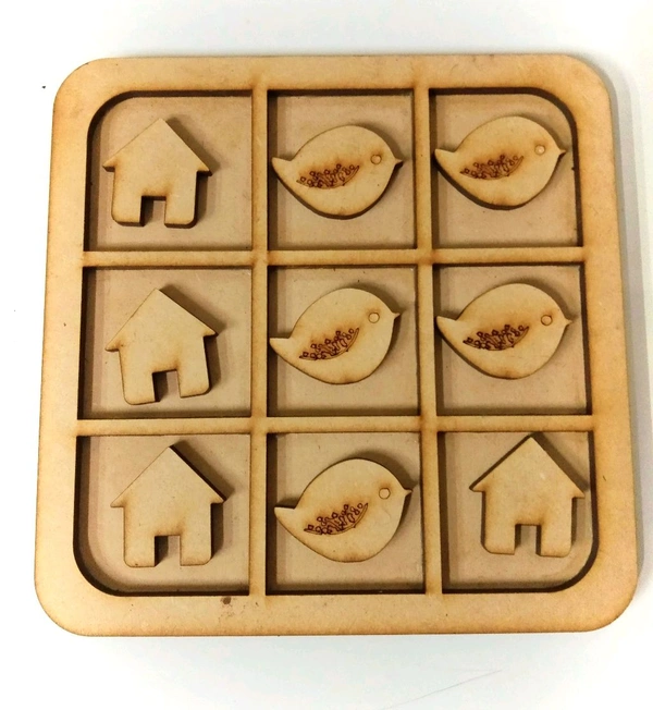 Tic Tac Toe Board Game House  & Bird  