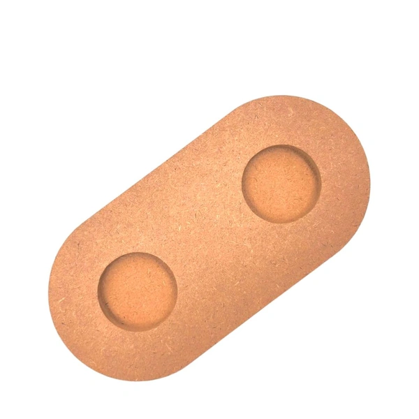 Oval Tea Light Holder - 2 Holes 