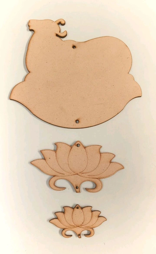 Cow And Lotus Wall Hanging 