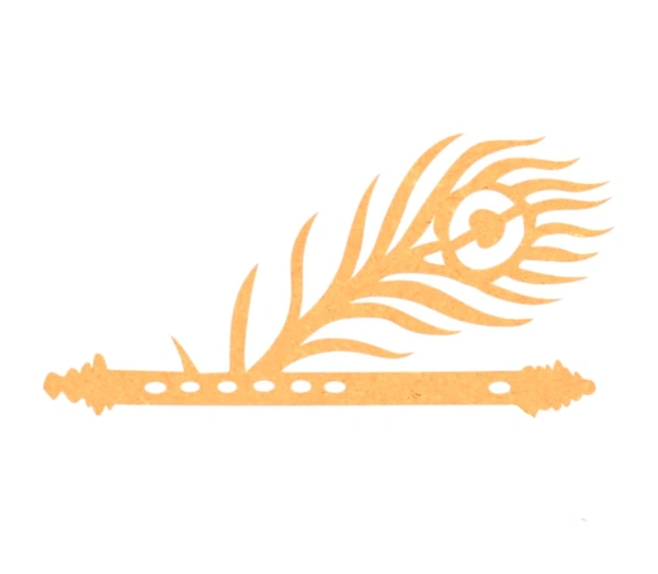 Laser Cut Peacock Feather With Flute 