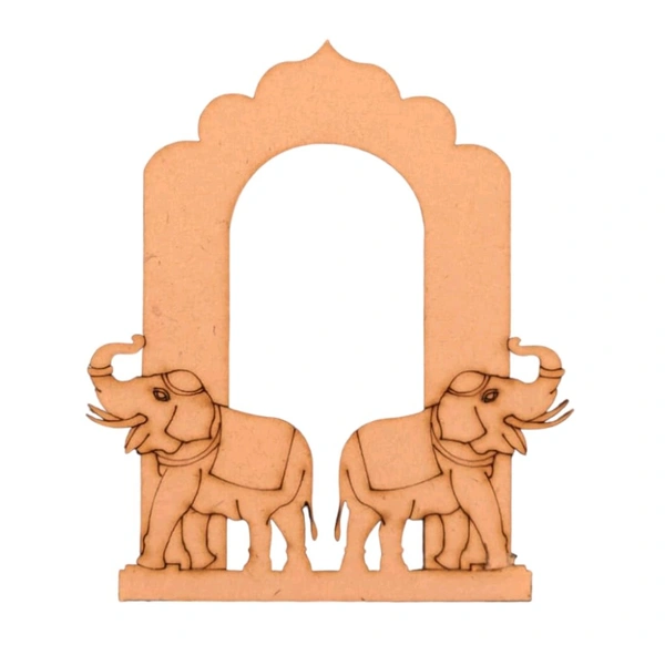 Jharokha Backdrop Arch Prabhavali With Elephant 