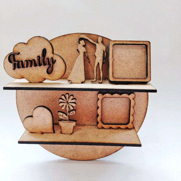 Miniature Shelf - Round -2  Photo Frame Couple 