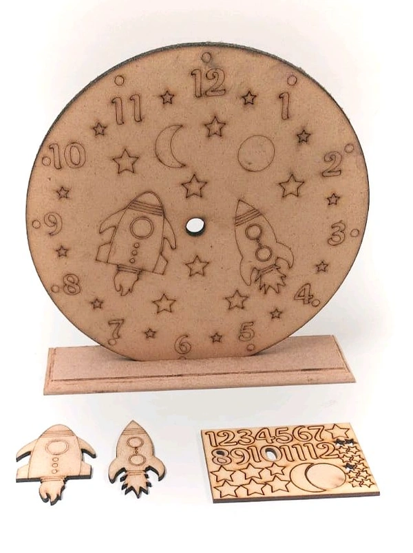 DIY Table Clock Set Space Theme