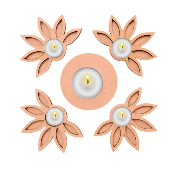 Floral Tea Light Holder Set