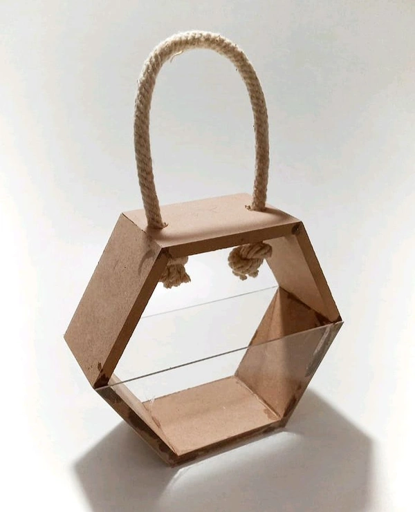 Hexagon Hamper Basket With Rope Handle