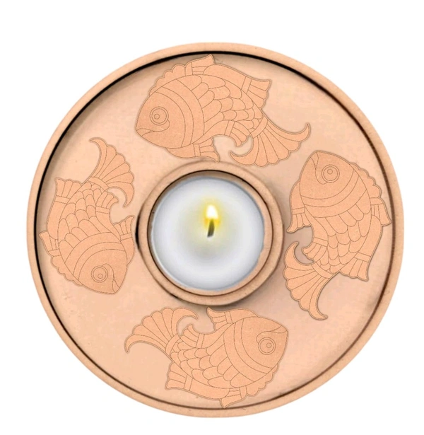 Layer Tea Light Candle Holder - Madhubani Fish