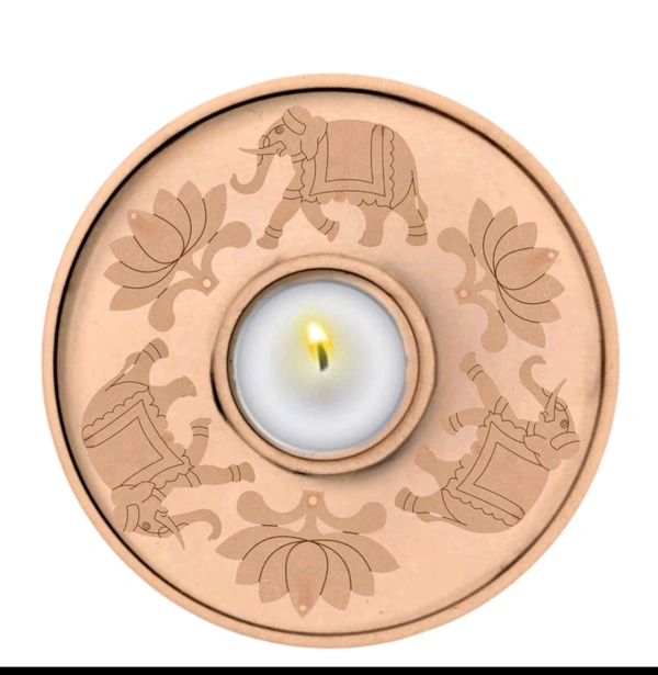 Layer Tea Light Candle Holder - Elephant Lotus