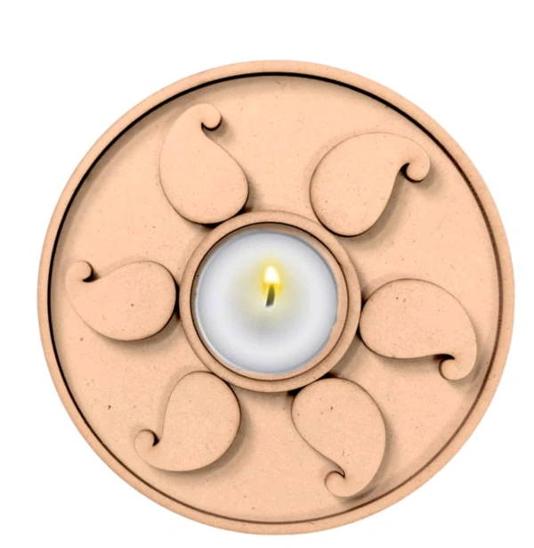 Layer Tea Light Candle Holder - Paisley 