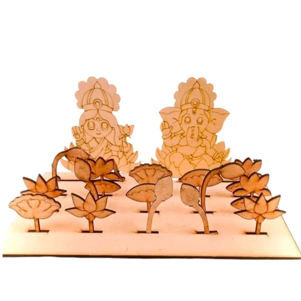 Table Top - Laxmi Ganesh Ji And Lotus Decor