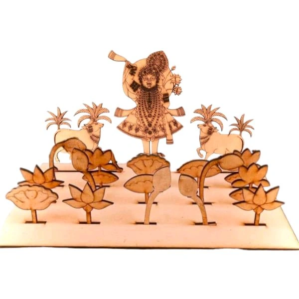 Table Top - Sreenathji cow And Lotus Decor