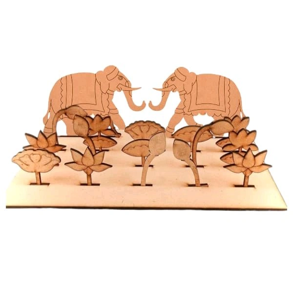 Table Top - Elephant And Lotus Decor 