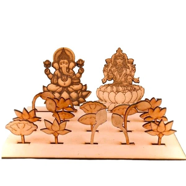 Table Top - Laxmi Ganesh Ji And Lotus Decor
