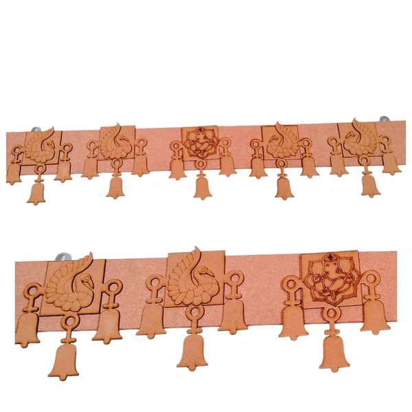 Bells , Peacock & Ganesha Bandhanwar Door Hanging - Toran 18