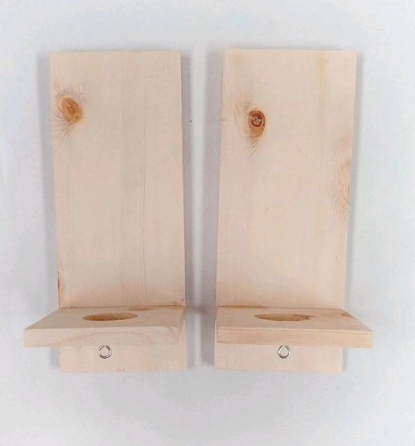Pinewood Diya Stand Wall Shelf