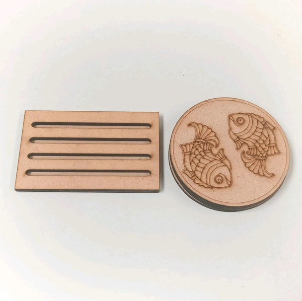 Pre Marked Coaster Set - Madhubani Fish