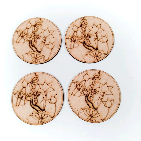 Pre Marked Coasters  - Pichwai Cow