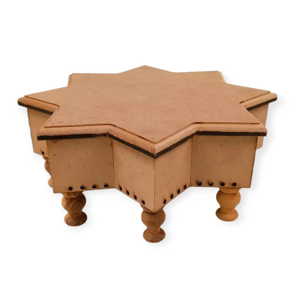 Octogon Chowki - Wooden Legs
