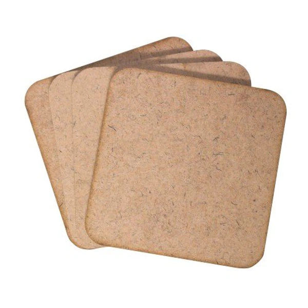 4 Inch Square Coaster - 2.5mm Thickness - Set Of 10