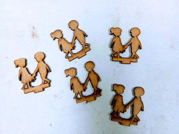 Couple Holding Hands - 1x1.5 Inches - 2.5mm Thickness - Set Of 5 Pce