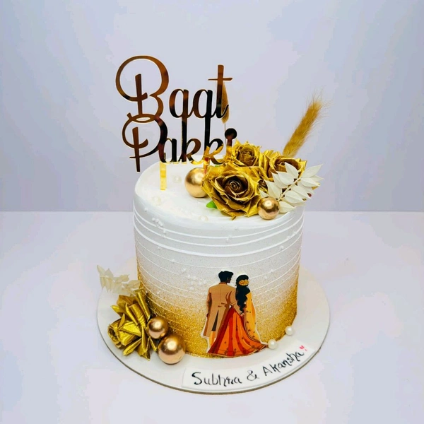 Engagement Cake Topper - Baath Pakki