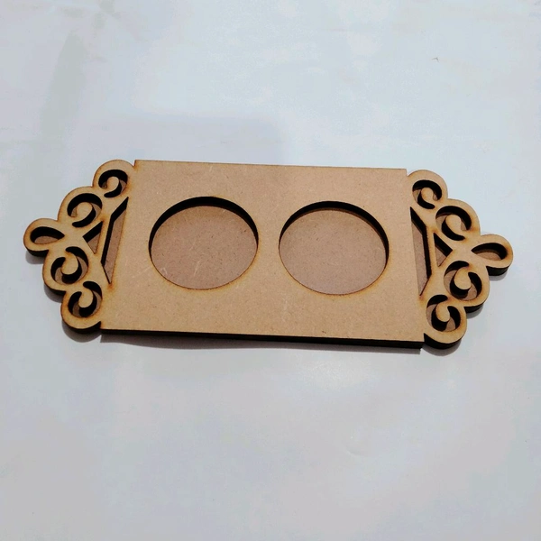 Laser Cut Design Tea Light Holder - 2 Holes