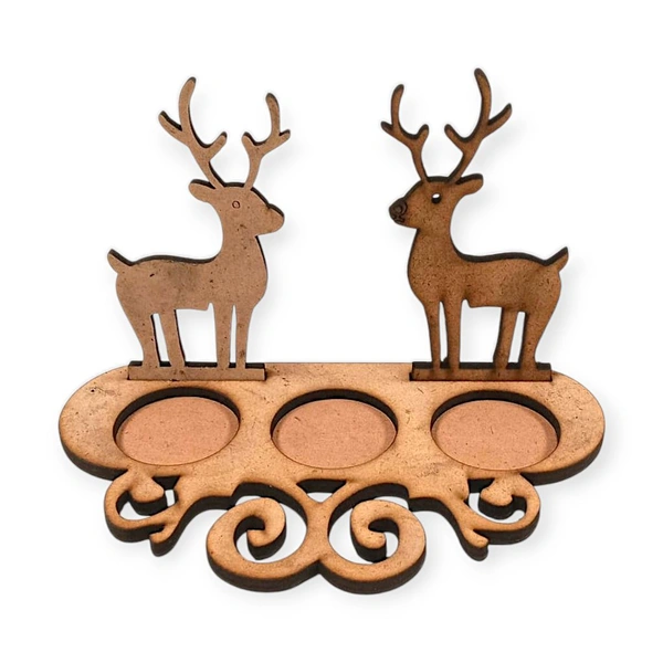 Christmas Tea Light Holder - Reindeer 