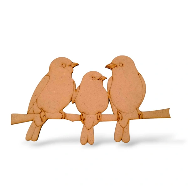 3 Bird On Branch Cutout