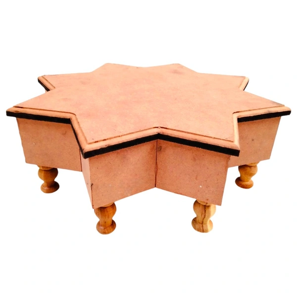 Octogon Chowki - Wooden Legs