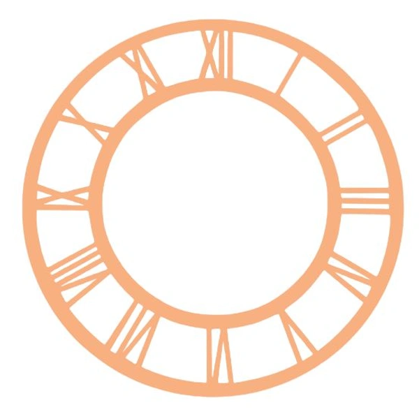 MDF Roman Numer Clock Ring
