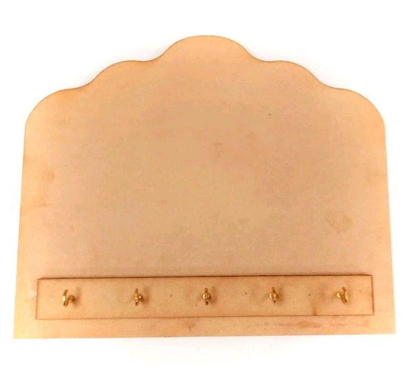 Vintage Key Holder With Brass Hooks