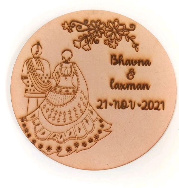 Wedding / Engagement Invitation Card / Platter/ Wall Decor