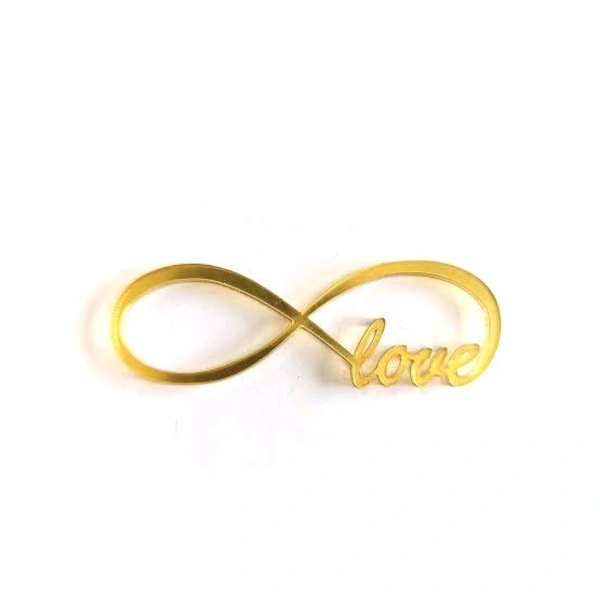 Golden Acrylic Infinity With Love