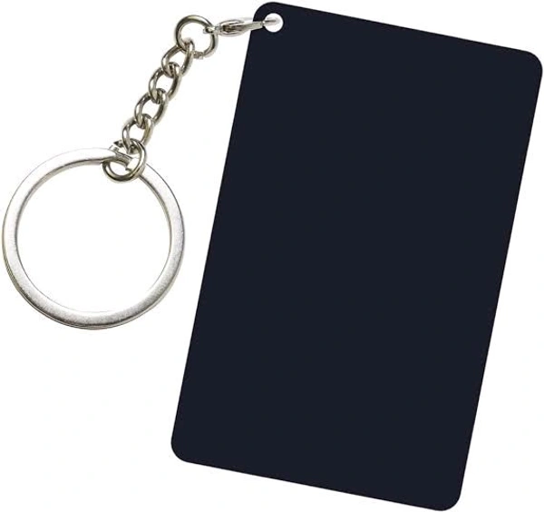 Black 2 Inch Rectangle Acrylic Blank Key Chain - 2mm Thickness - Set Of 10