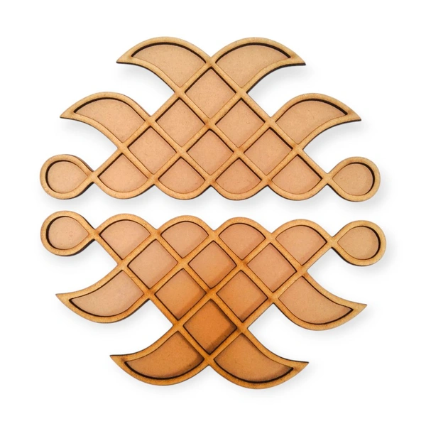 Reusable Island Kolam Rangoli Template 