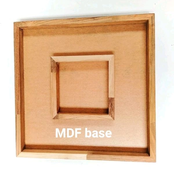 Teak Wood Double Floating Frame / Varmala Preservation Frame Base MDF