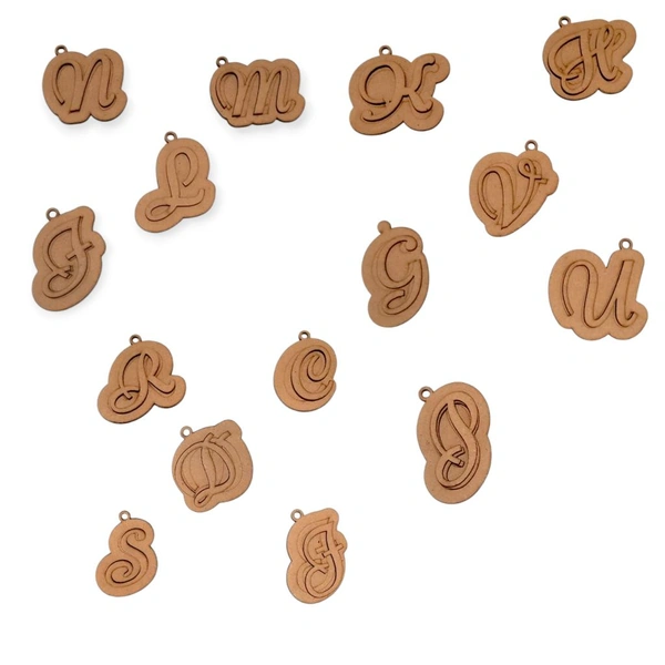 Alphabet Double Layer Keychain Base / Letter Keychain 