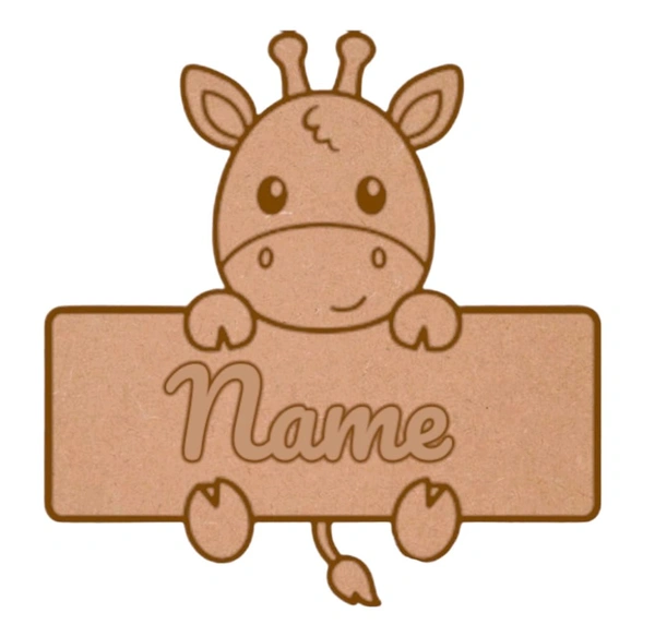 Giraffe Kid's Room Name Board