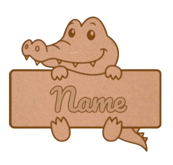 Alligator Kid's Room Name Board