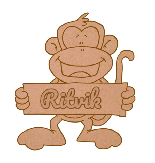 Monkey Kid's Room Name Board