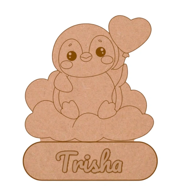 Penguin Kid's Room Name Board