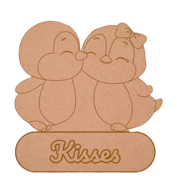 Couple Penguin Name Board 