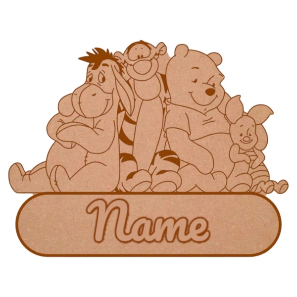 Winnie-the-Pooh Theme Kid's Room Nameboard 