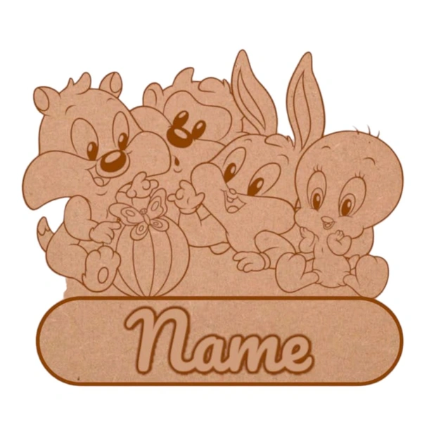 Baby Looney Theme Kids Room Nameboard 
