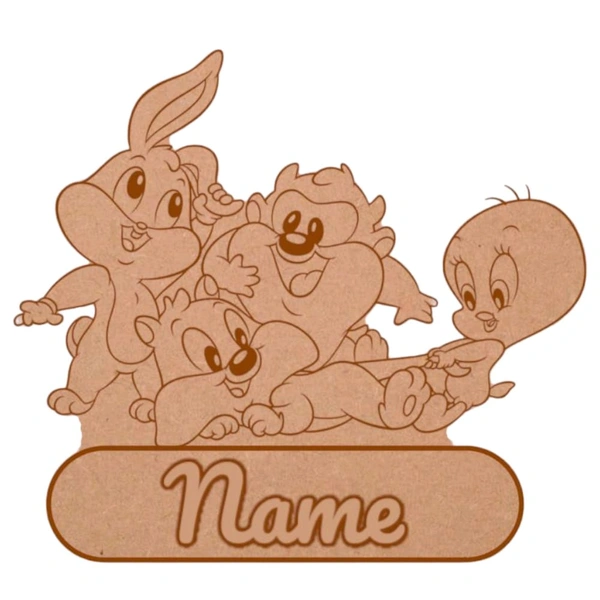 Baby Looney Theme Kids Room Nameboard 