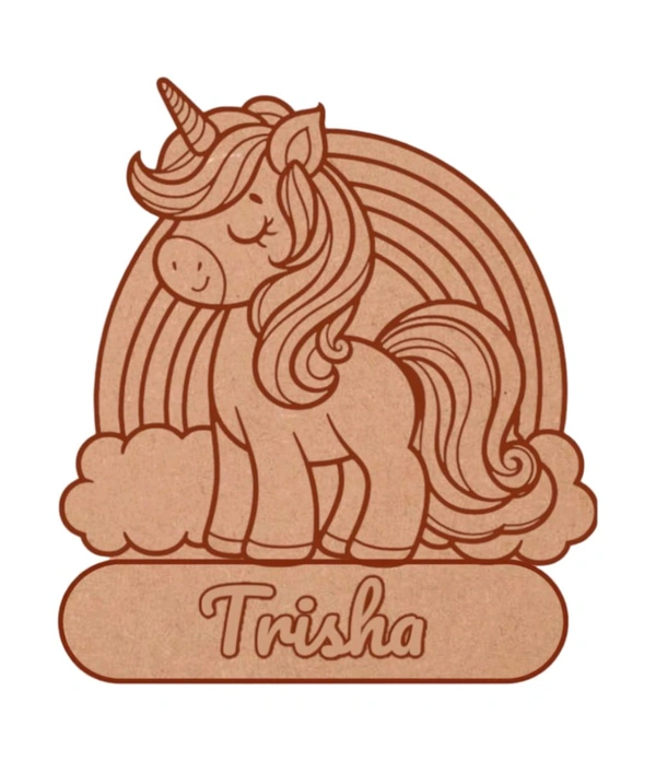 Unicorn Kids Room Nameboard