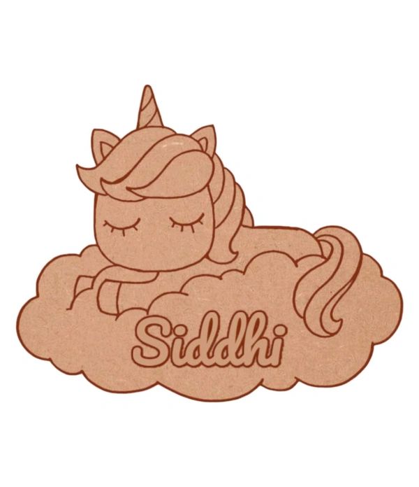 Princess with Unicorn Kids Room Name Board 