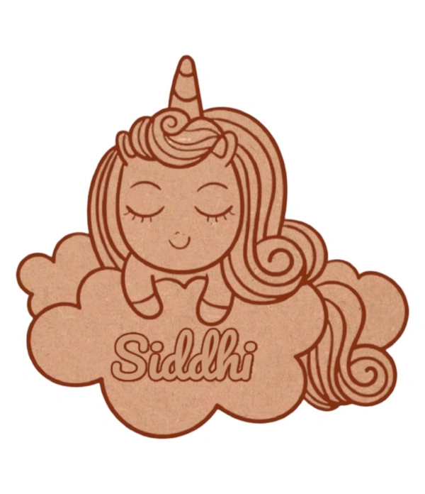 Princess with Unicorn Kids Room Name Board 